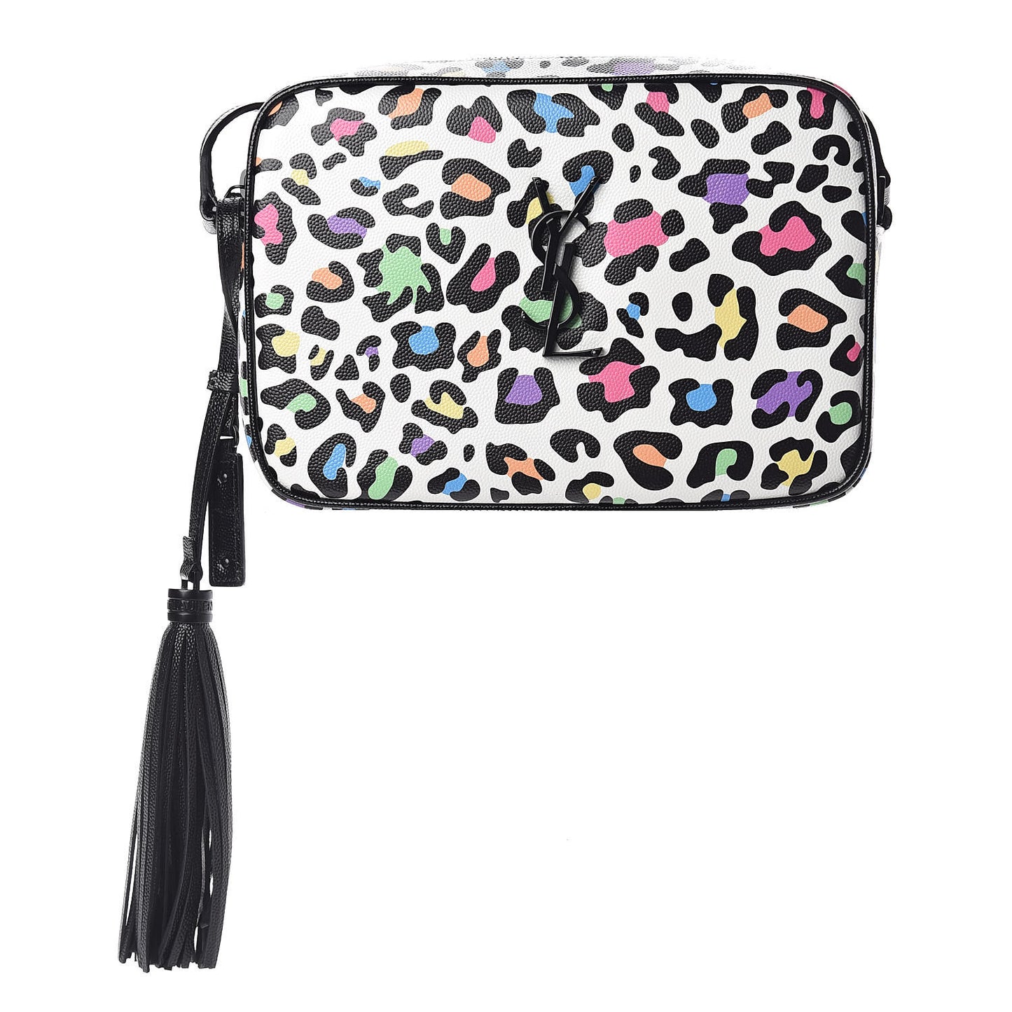 Grain De Poudre Medium Classic Monogram Multicolor Leopard Print Camera Bag Black