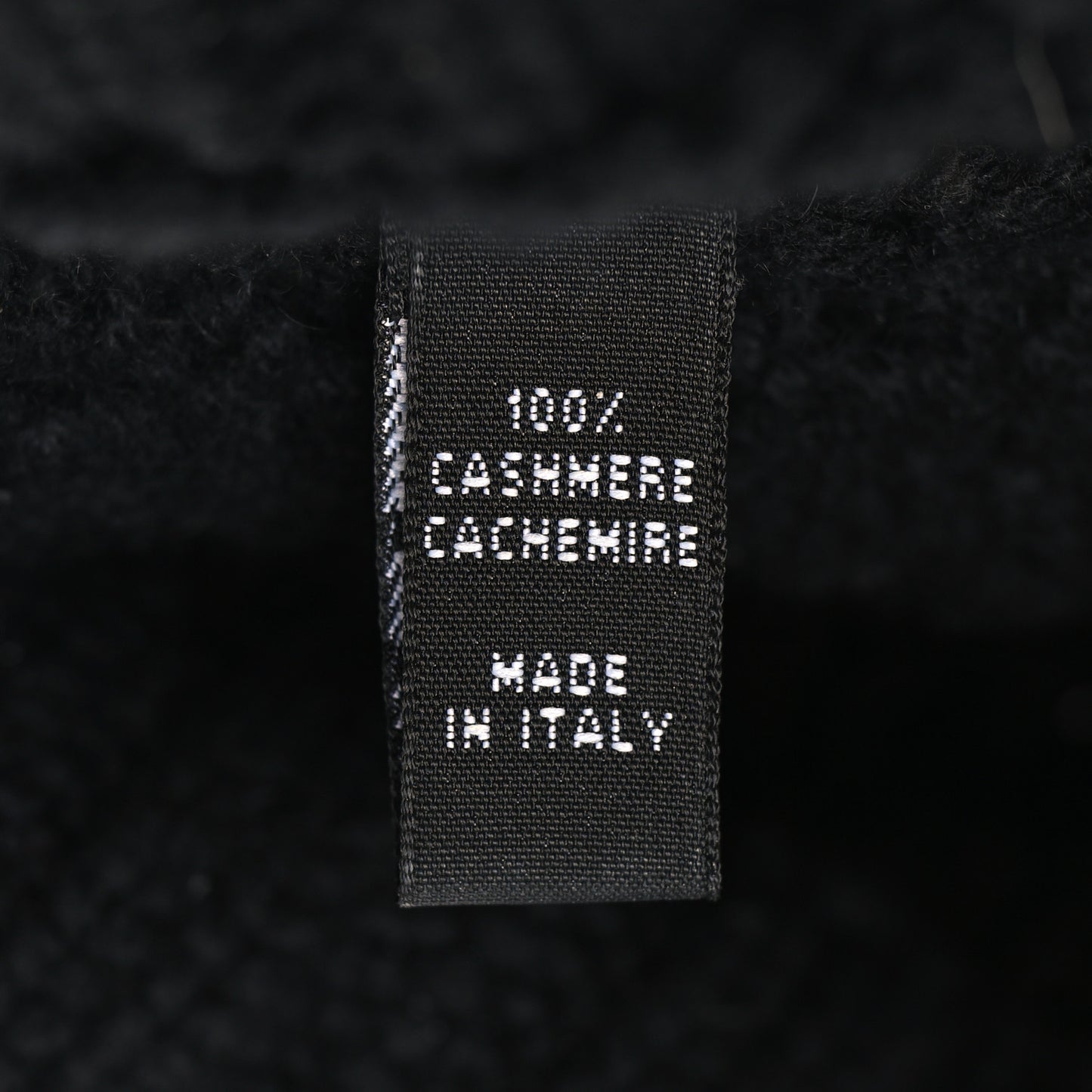 Cashmere Chain CC Beanie Hat Black