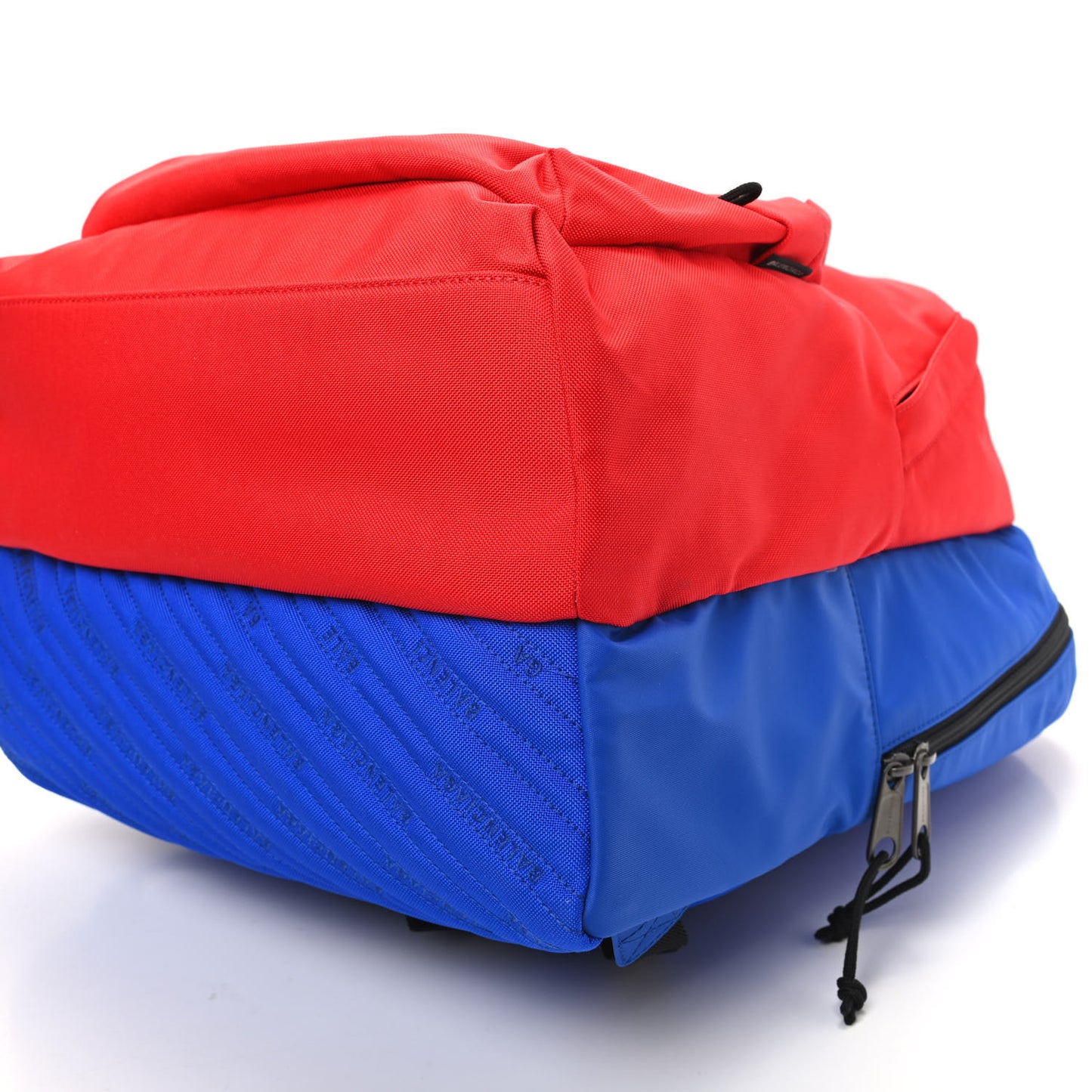 Nylon Logo Embroidered Double Pack Backpack Red Blue