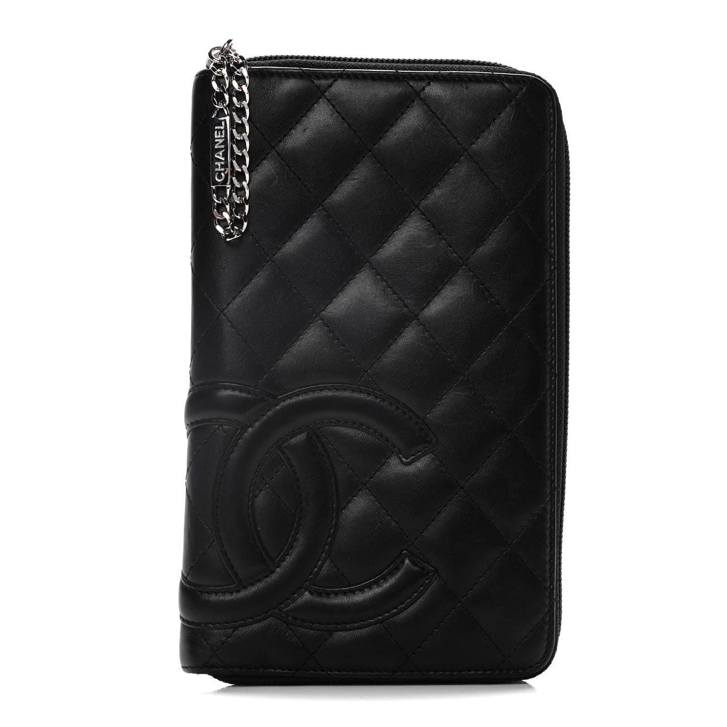 Chanel Calfskin Cambon Zip Around Organizer Wallet Black 1 of 21