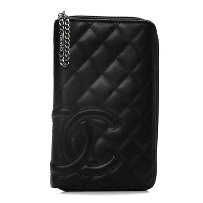 Chanel Calfskin Cambon Zip Around Organizer Wallet Black 1 of 21