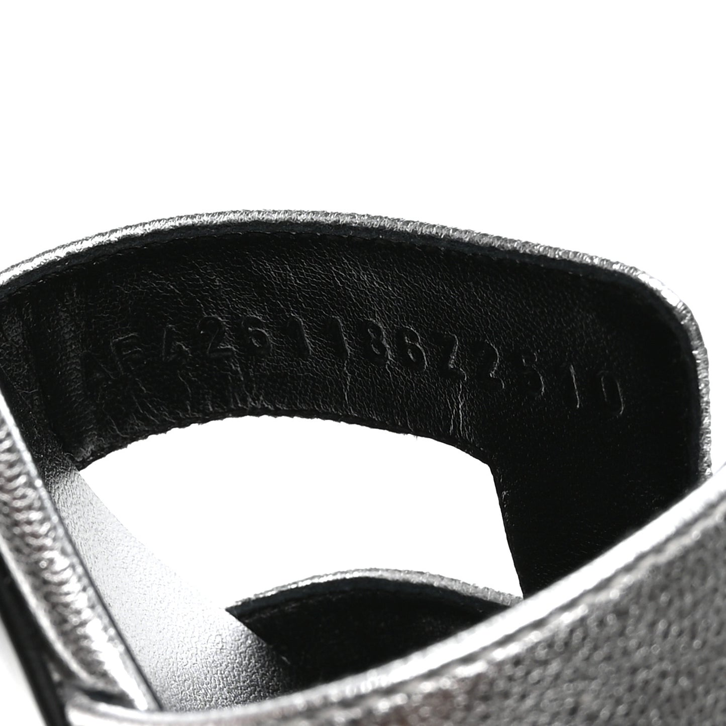 Metallic Goatskin Oasis Sandals 36.5 Gris Argente