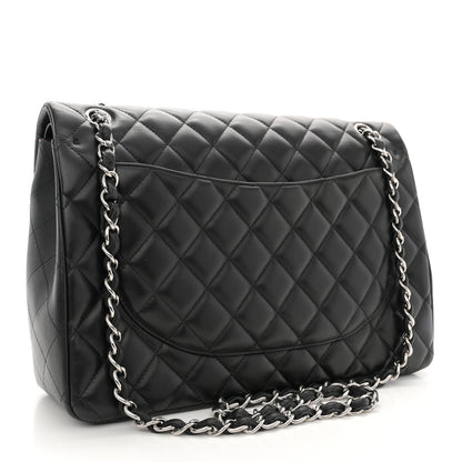 Chanel Lambskin Quilted Maxi Double Flap Black 3 of 12