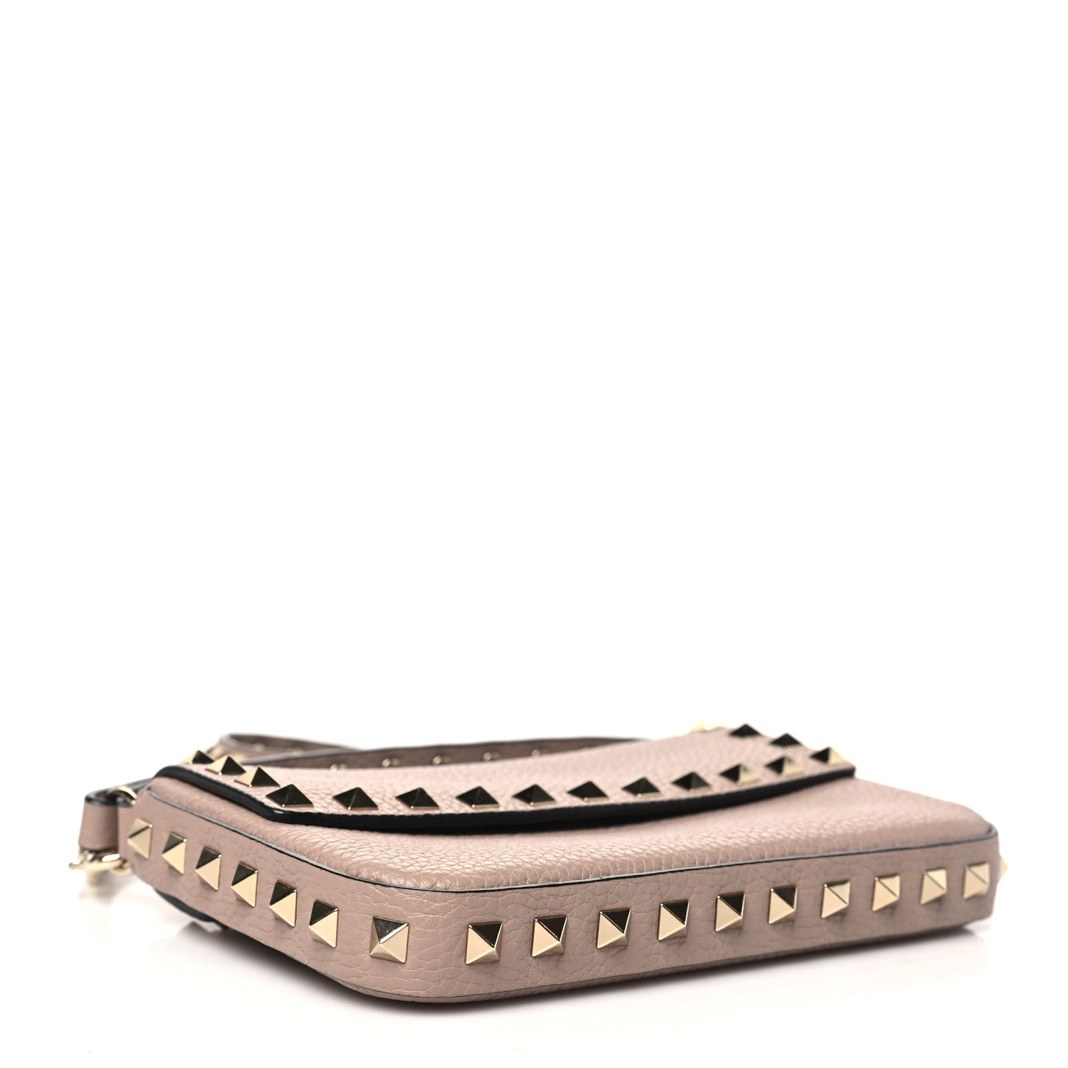 Valentino Garavani Grainy Calfskin Rockstud Crossbody Pouch Poudre 4 of 10