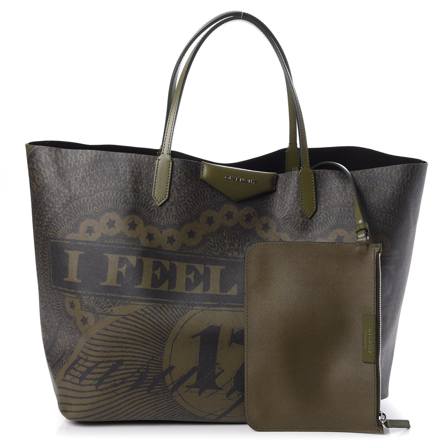 Canvas I Feel Love Tote Green