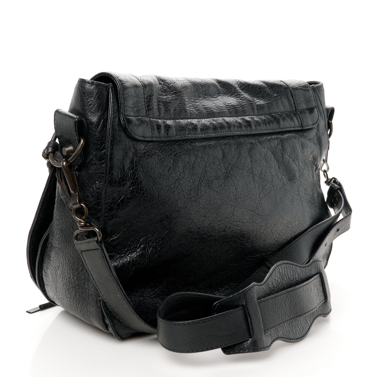 Balenciaga Agneau Classic Hardware Neo Folk Messenger Black 4 of 11