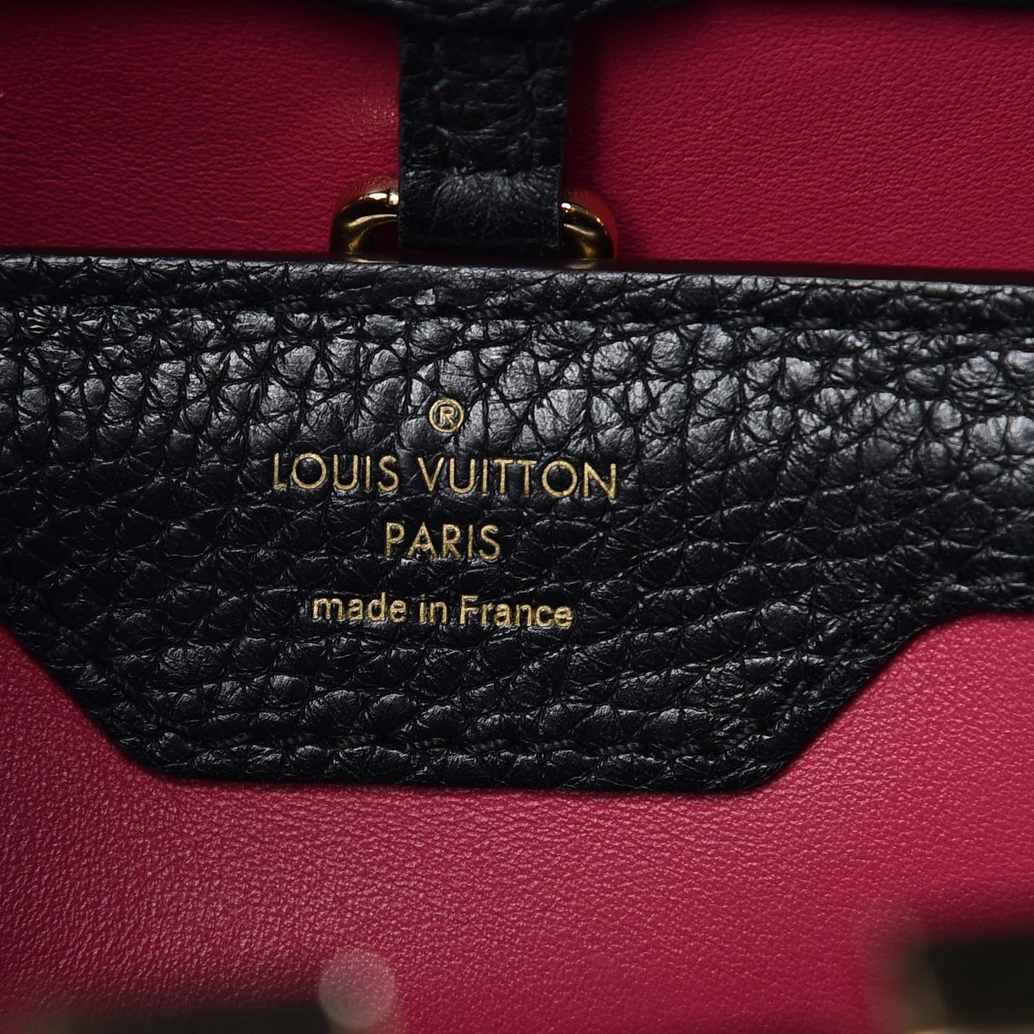 Louis Vuitton Taurillon Capucines PM Black 8 of 10
