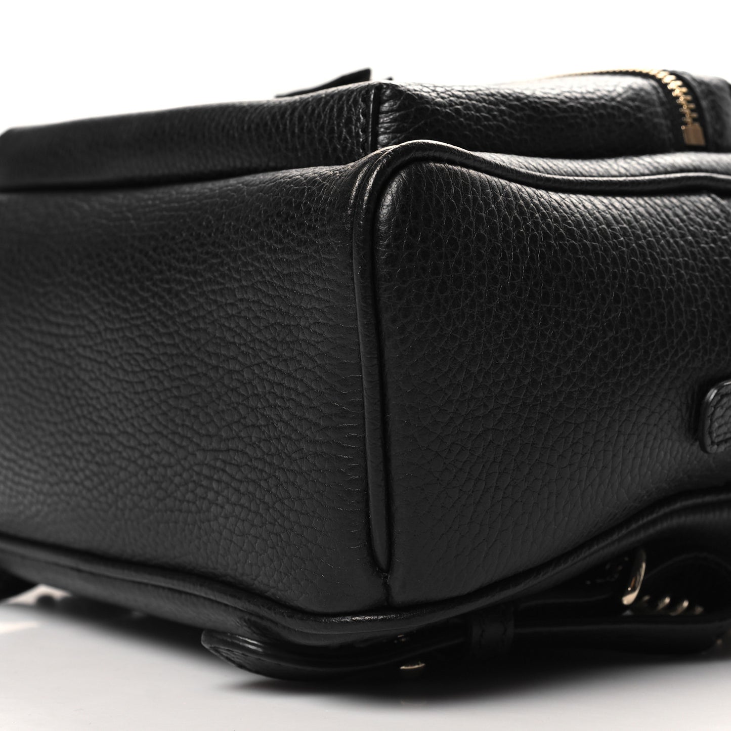 Pebbled Calfskin Soho Chain Backpack Black