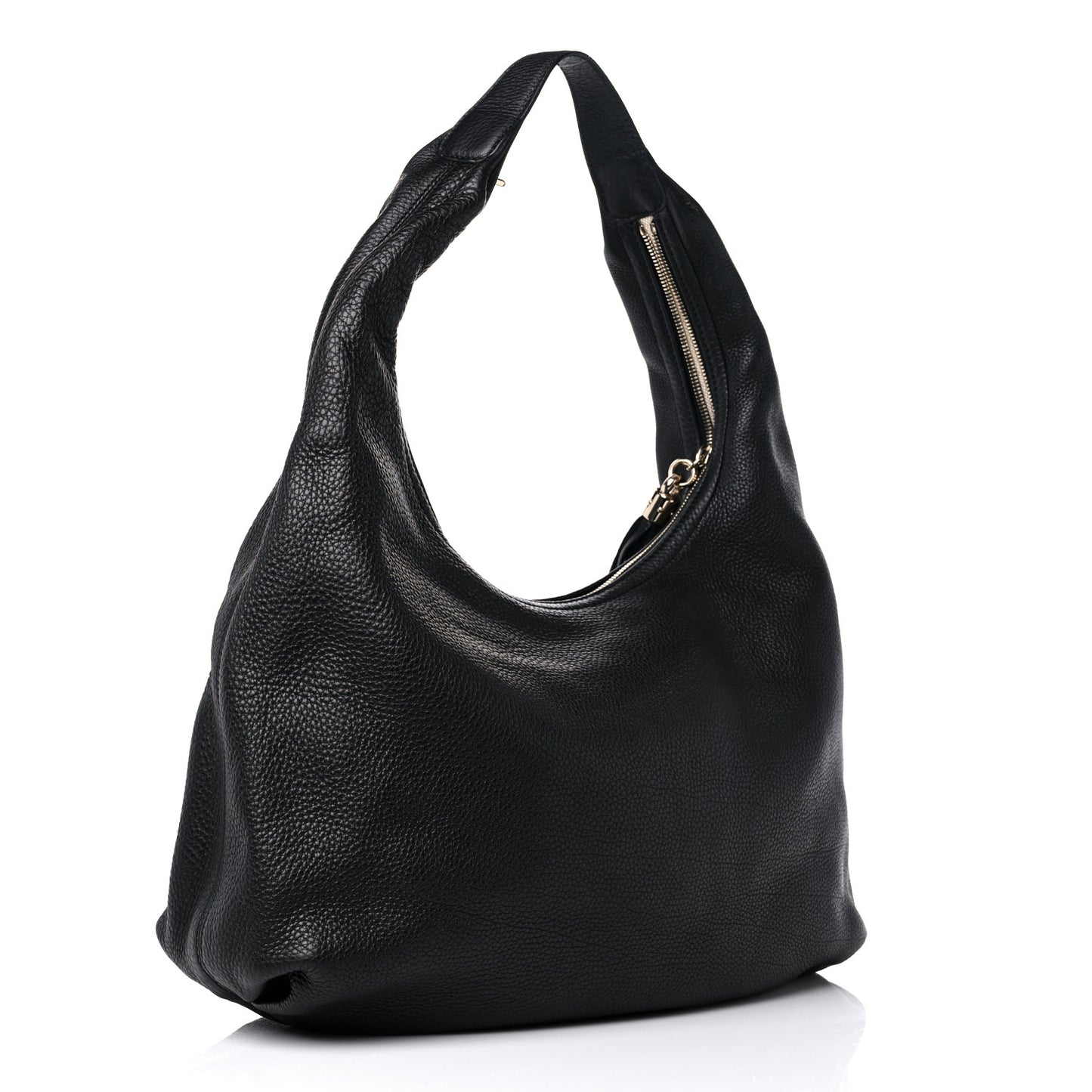 Pebbled Calfskin Soho Hobo Black