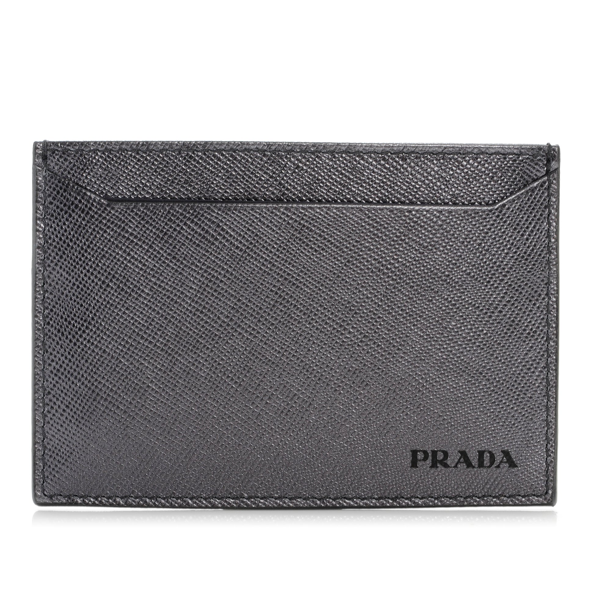 Prada Saffiano Card Case Palladio 1 of 7