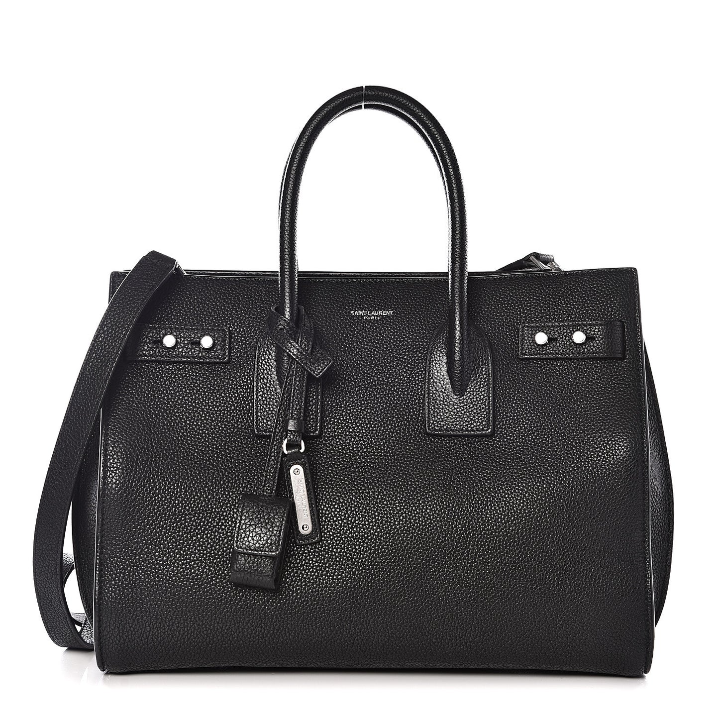 Grained Calfskin Small Supple Sac De Jour Black