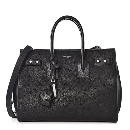 Saint Laurent Grained Calfskin Small Supple Sac De Jour Black 1 of 9