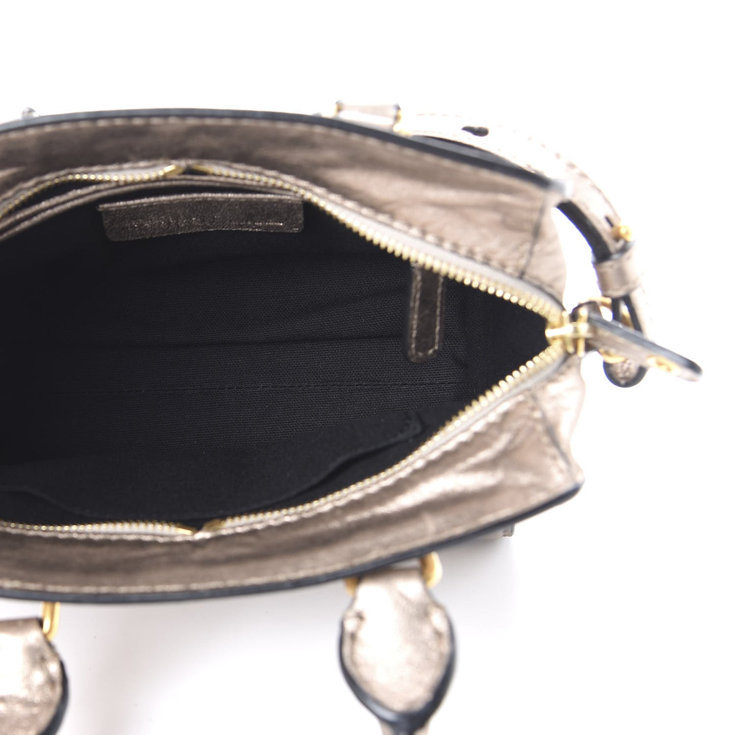 Metallic Calfskin Mini Padlock Tote Skin