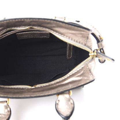 Alexander McQueen Metallic Calfskin Mini Padlock Tote Skin 5 of 11