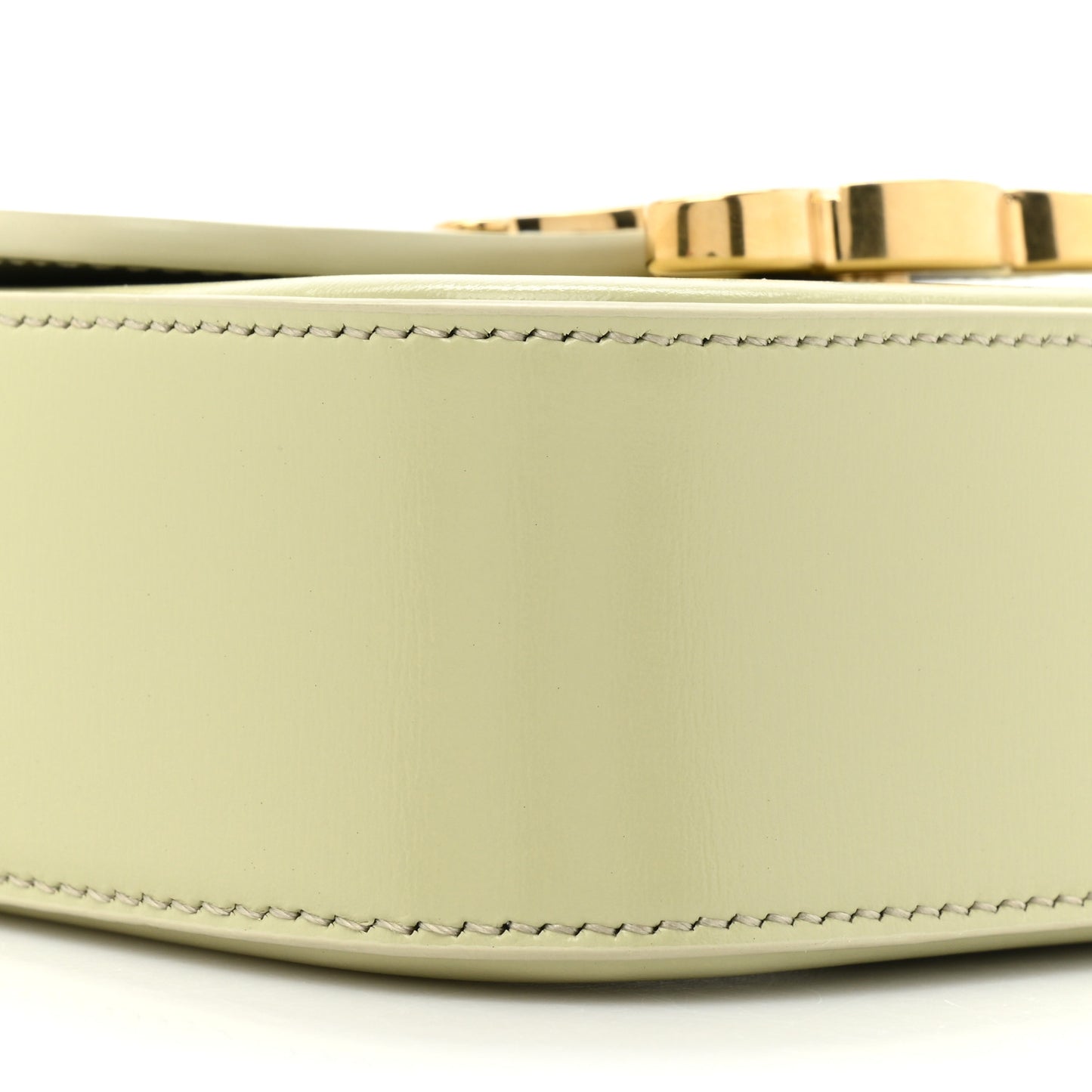 Shiny Calfskin Mini Triomphe Almond Green