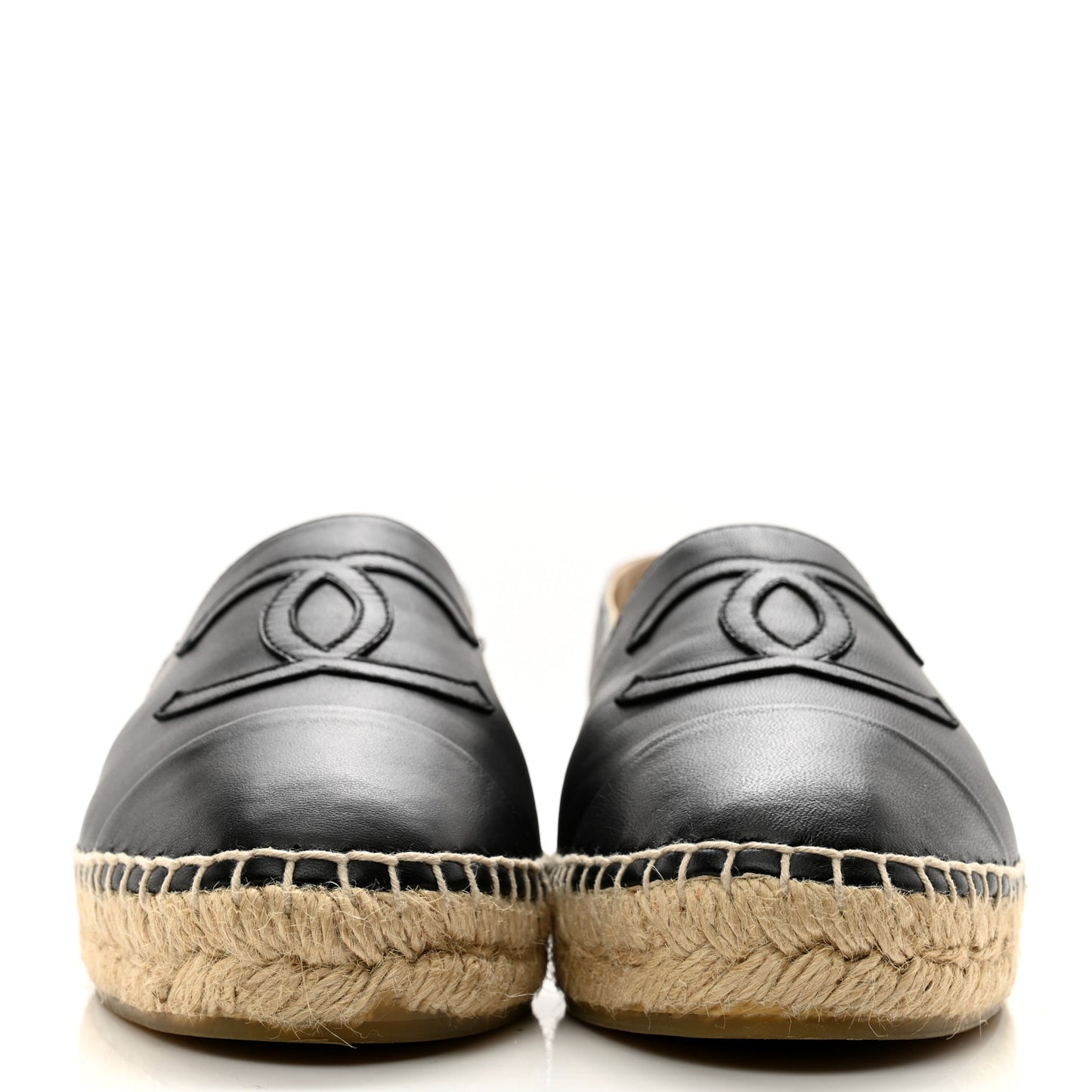 Lambskin CC Espadrilles 36 Black