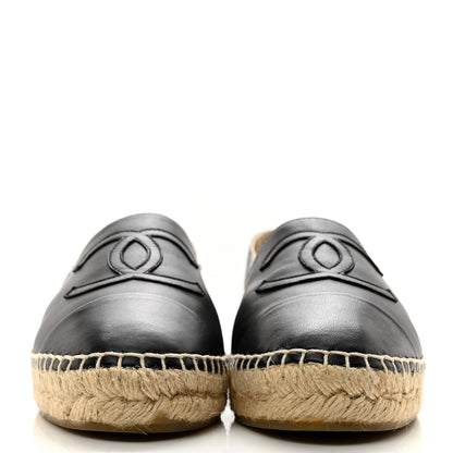 Chanel Lambskin CC Espadrilles 36 Black 2 of 9