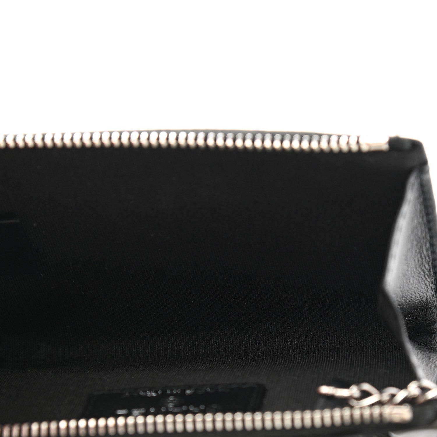 Chanel Caviar Camellia Embossed Key Holder Case Black 5 of 8