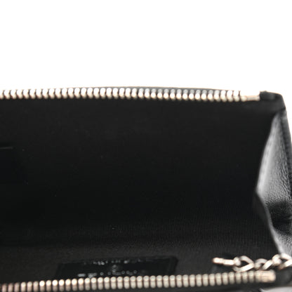 Chanel Caviar Camellia Embossed Key Holder Case Black 5 of 8