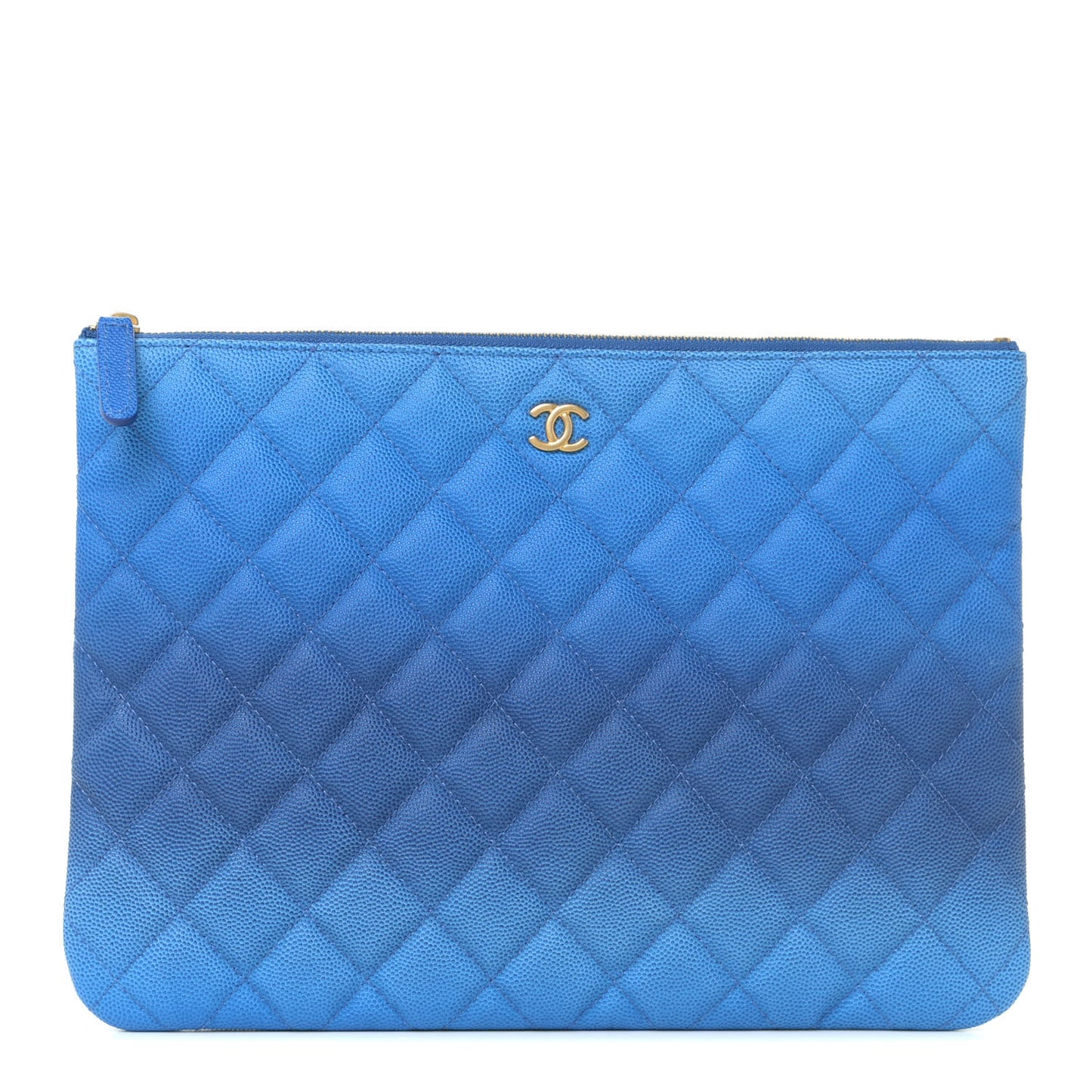 Caviar Ombre Medium Cosmetic Case Blue