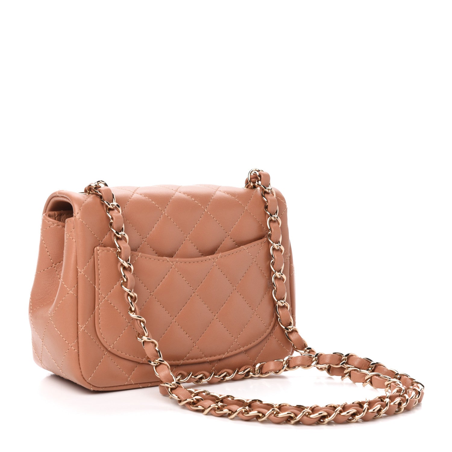 Chanel Lambskin Quilted Mini Square Flap Brown 3 of 11