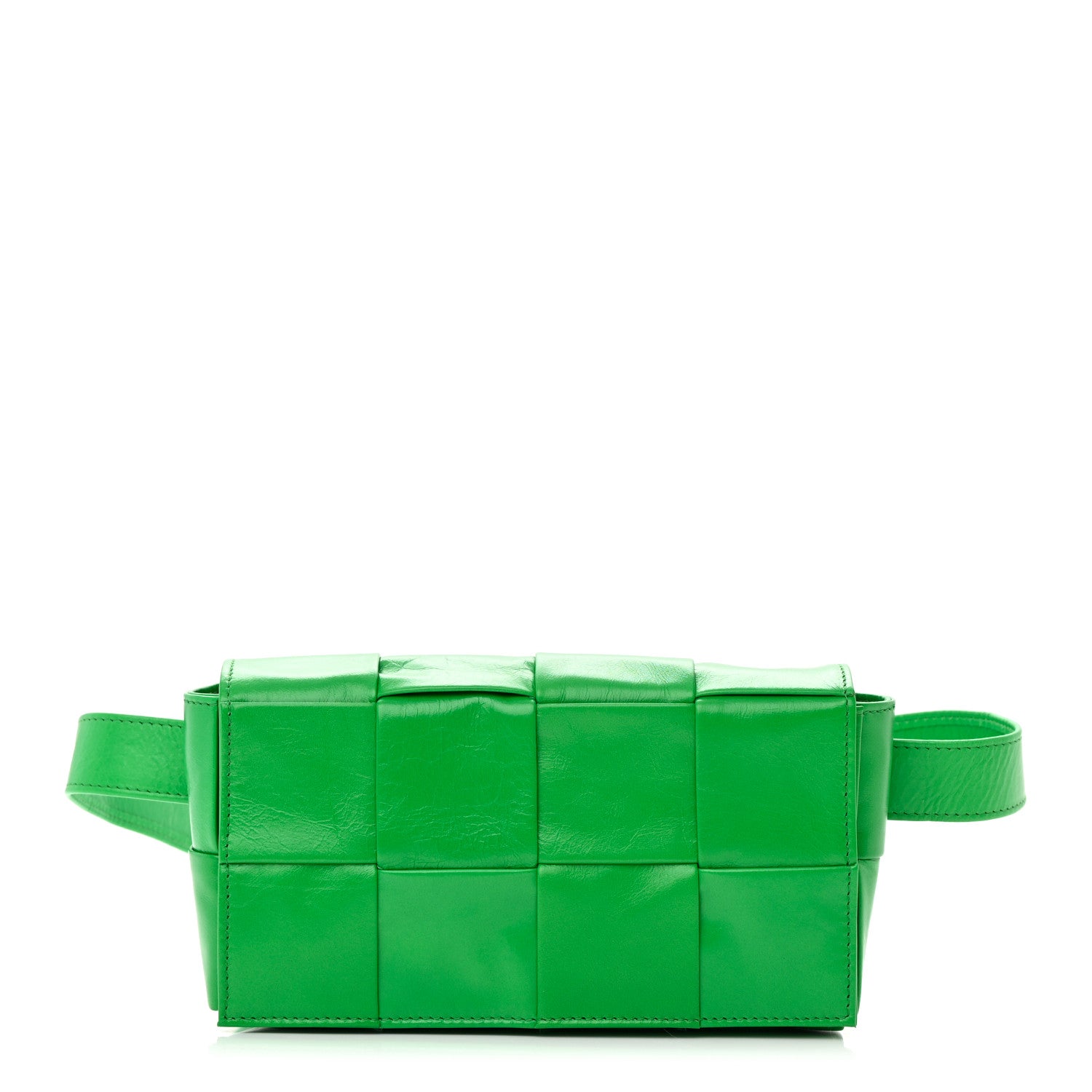 Bottega Veneta Paper Calfskin Intreccio Cassette Belt Bag Parakeet 1 of 13