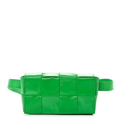 Bottega Veneta Paper Calfskin Intreccio Cassette Belt Bag Parakeet 1 of 13
