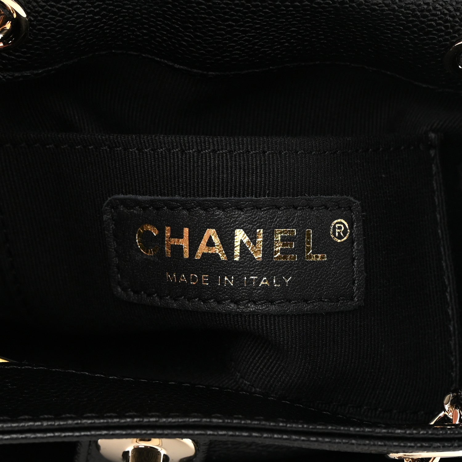 Chanel Shiny Caviar Quilted Small Duma Pockets Drawstring Backpack Black 6 of 12