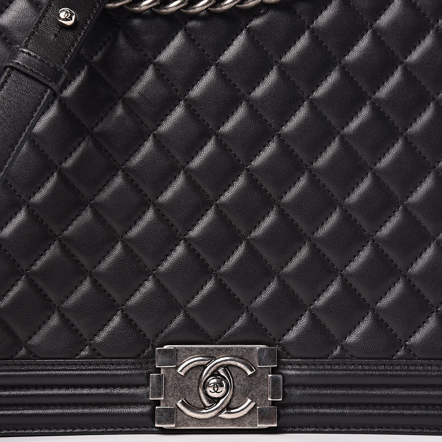 Chanel Lambskin Quilted Large Boy Flap Black 19 of 21