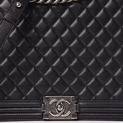 Chanel Lambskin Quilted Large Boy Flap Black 19 of 21