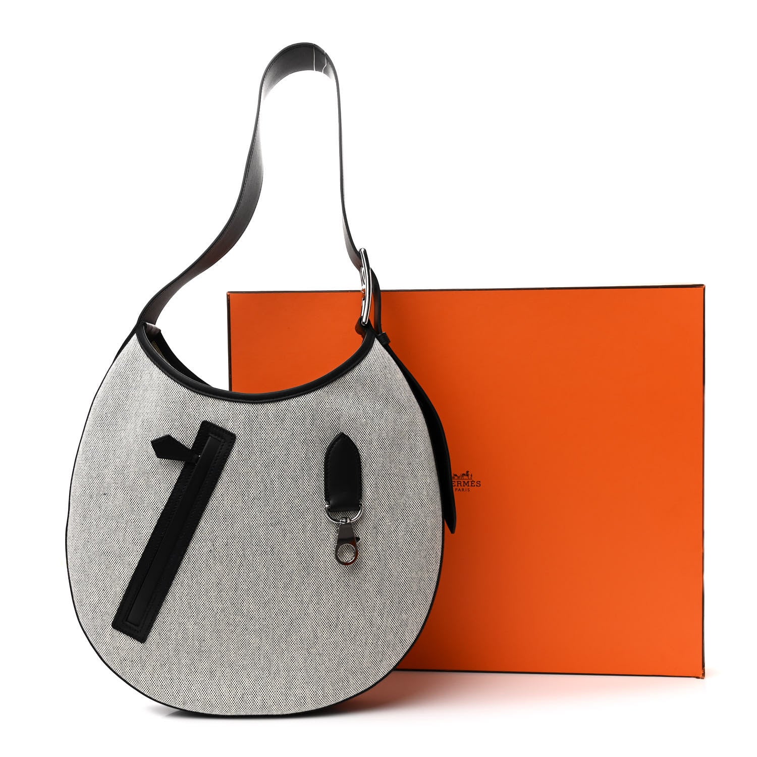 Hermes Canvas Swift Arcon Ecru Black 12 of 12