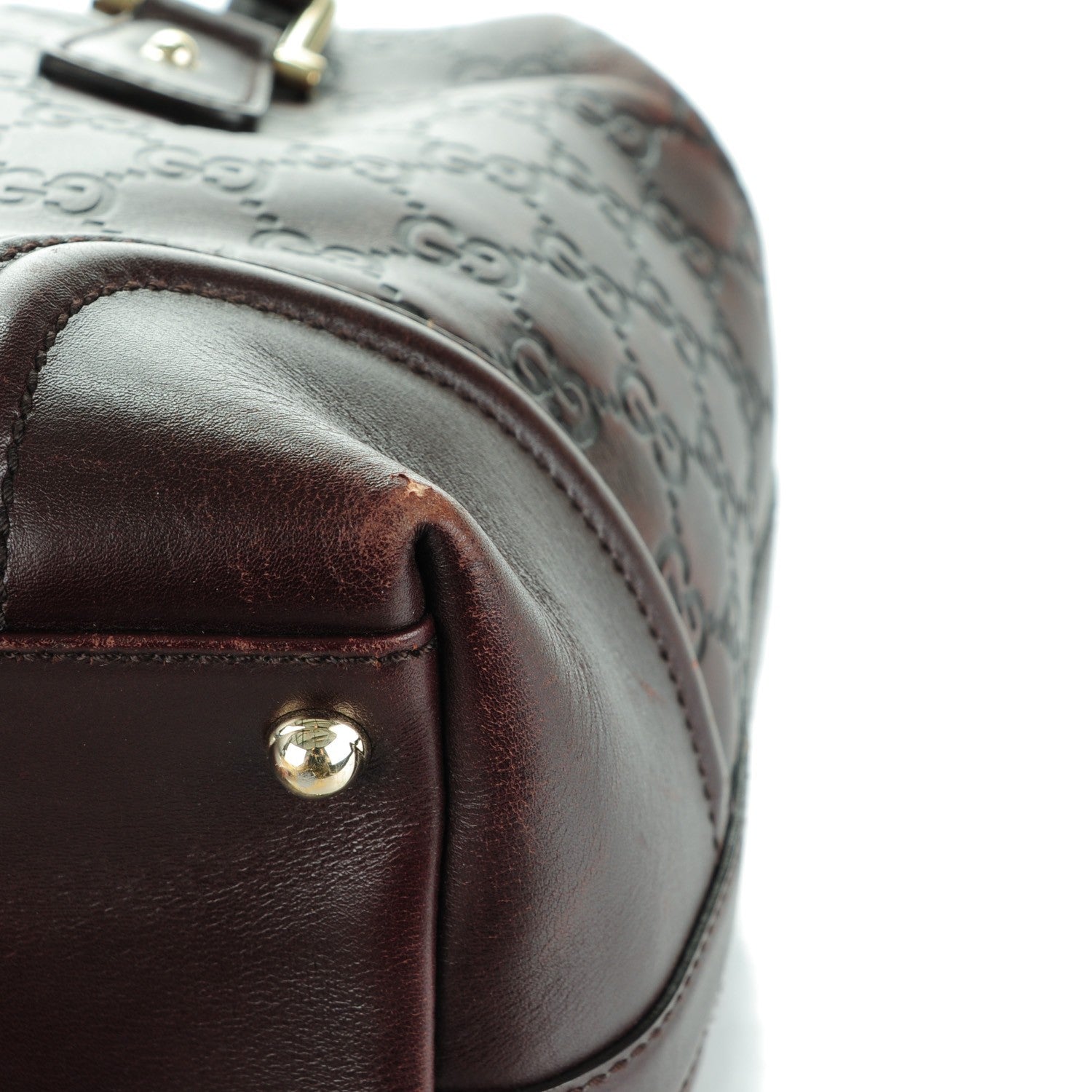 Gucci Guccissima Treasure Boston Dark Brown 10 of 10