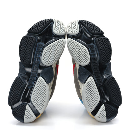 Balenciaga Fabric Mesh Half & Half Colorways Mens Triple S Sneakers 41 Grey Blue Rouge Jaune Black 5 of 6