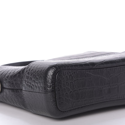 Chanel Crocodile Embossed Calfskin Medium Gabrielle Cocodile Hobo Black 6 of 9