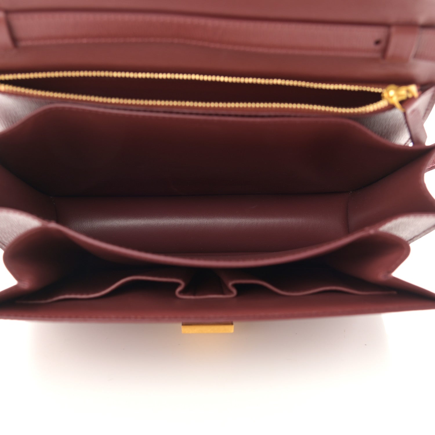 Celine Liege Calfskin Medium Classic Box Flap Bag Burgundy 5 of 11