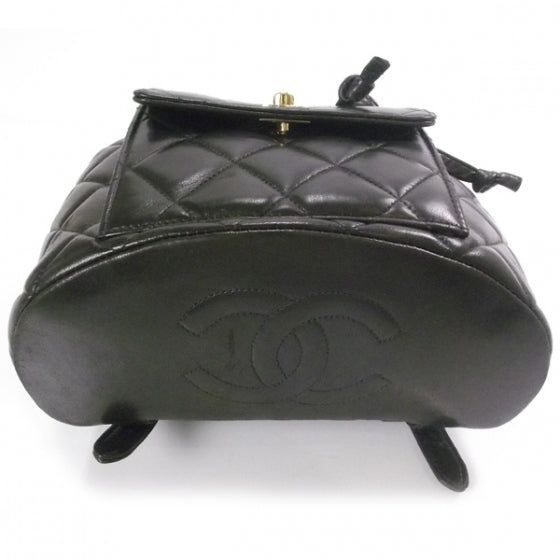 Chanel Lambskin Quilted Backpack Black 5 of 11