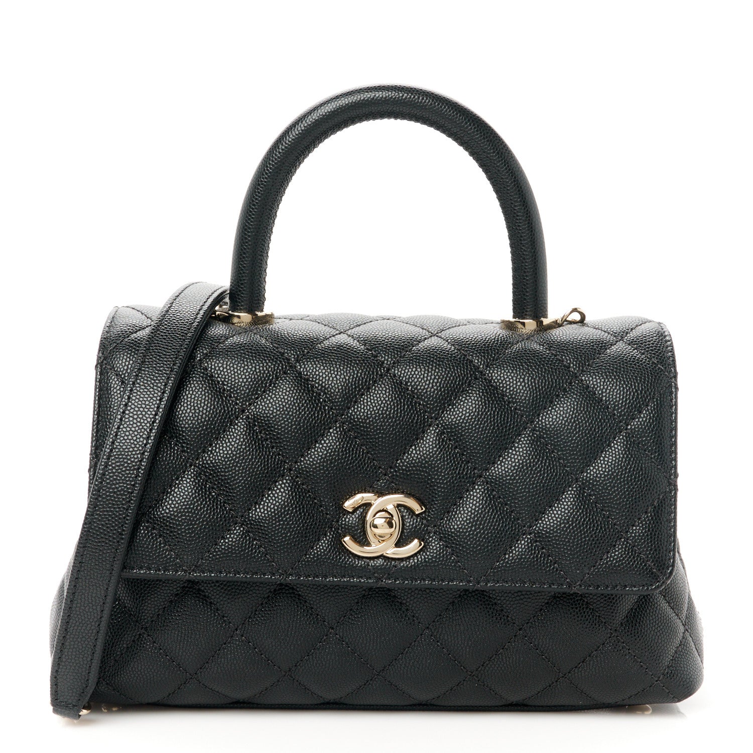 Chanel Caviar Quilted Mini Coco Handle Flap Black 1 of 12