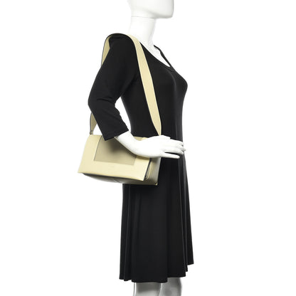 Celine Shiny Smooth Calfskin Medium Frame Shoulder Bag Chalk Mastic 2 of 10