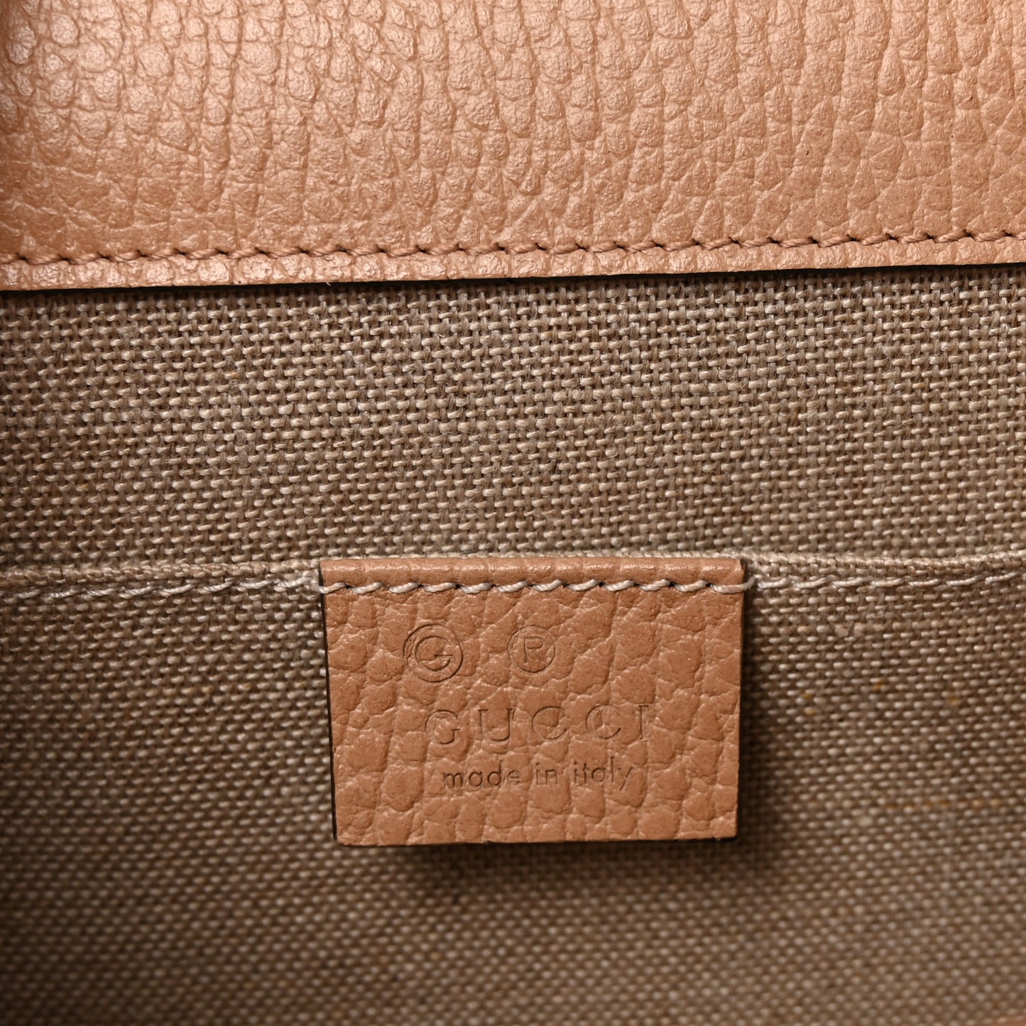 Dollar Calfskin Small Interlocking G Shoulder Bag Camelia