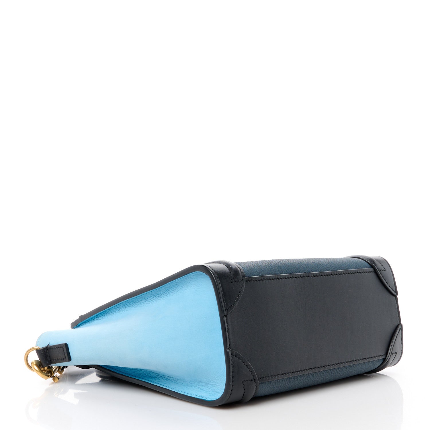 Celine Drummed Calfskin Nubuck Nano Tri-Color Luggage Milky Blue 4 of 10