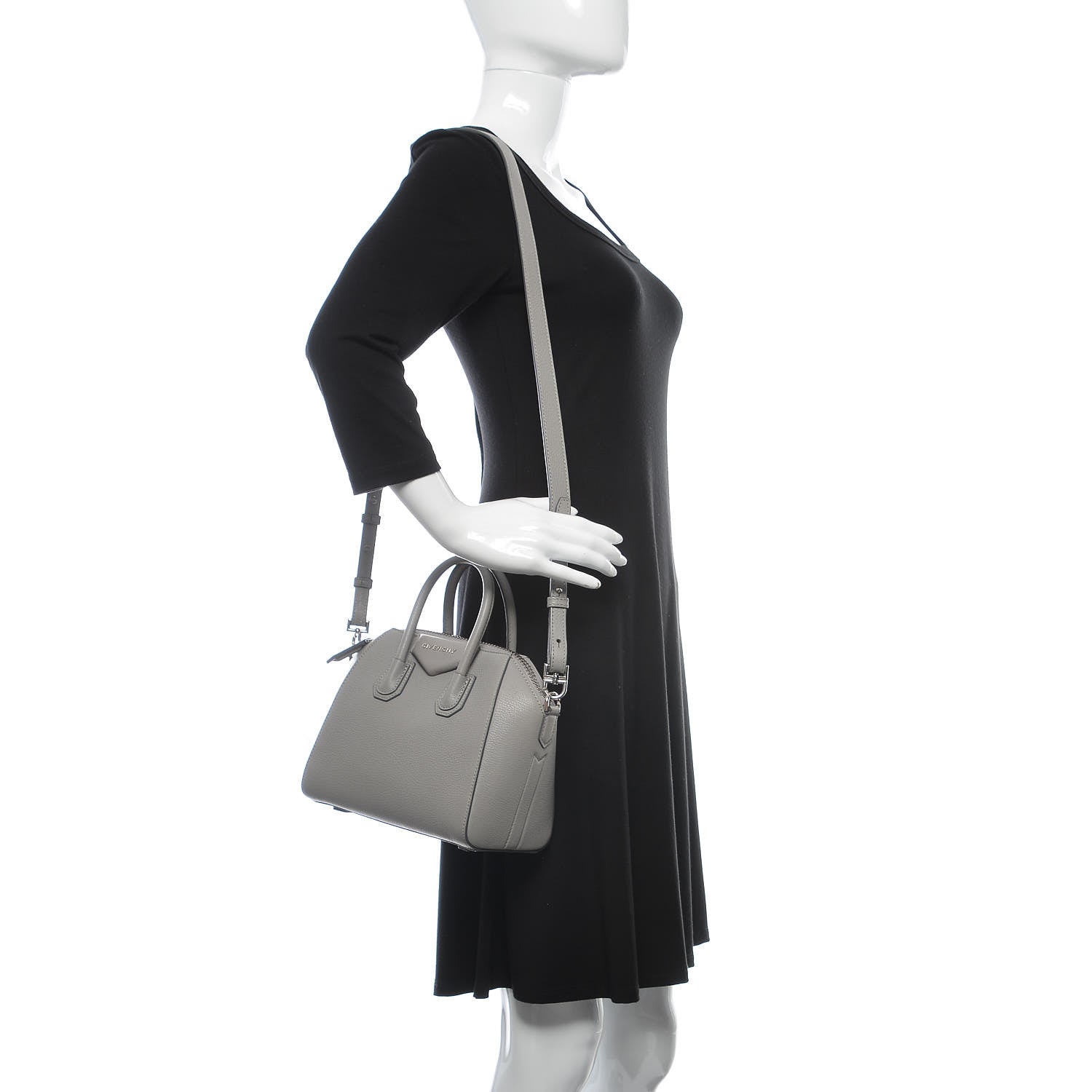 Givenchy Sugar Goatskin Mini Antigona Pearl Grey 2 of 14