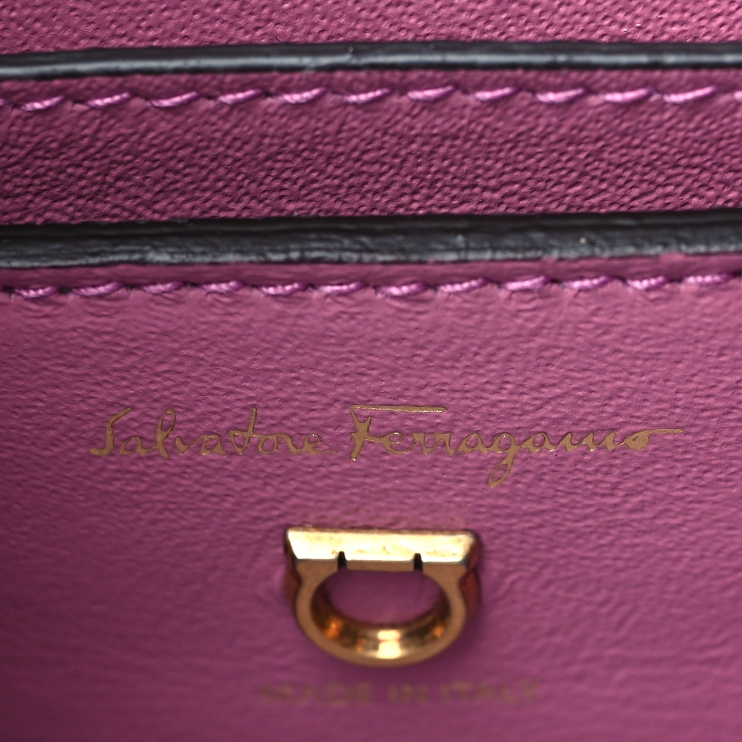 Hammered Calfskin Gancini Crossbody Pink