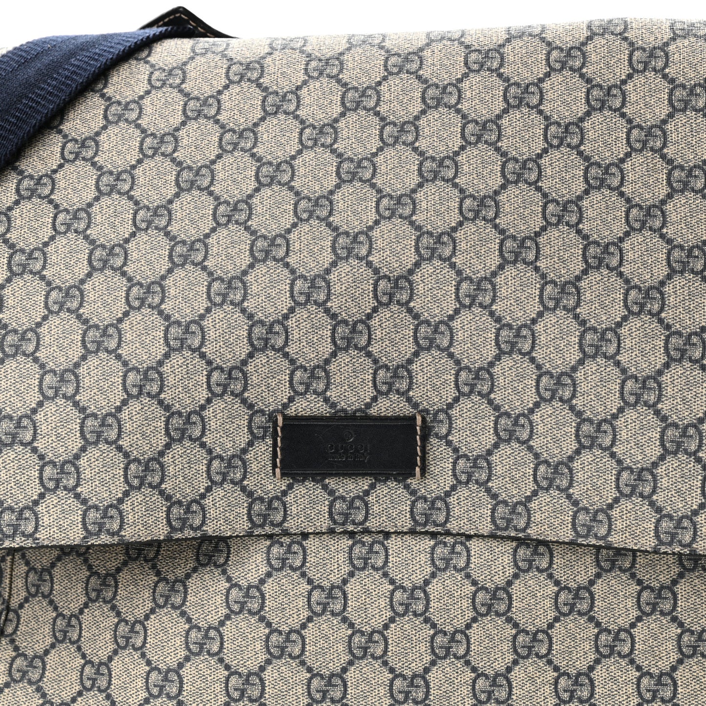 GG Plus Monogram Messenger Diaper Bag Navy