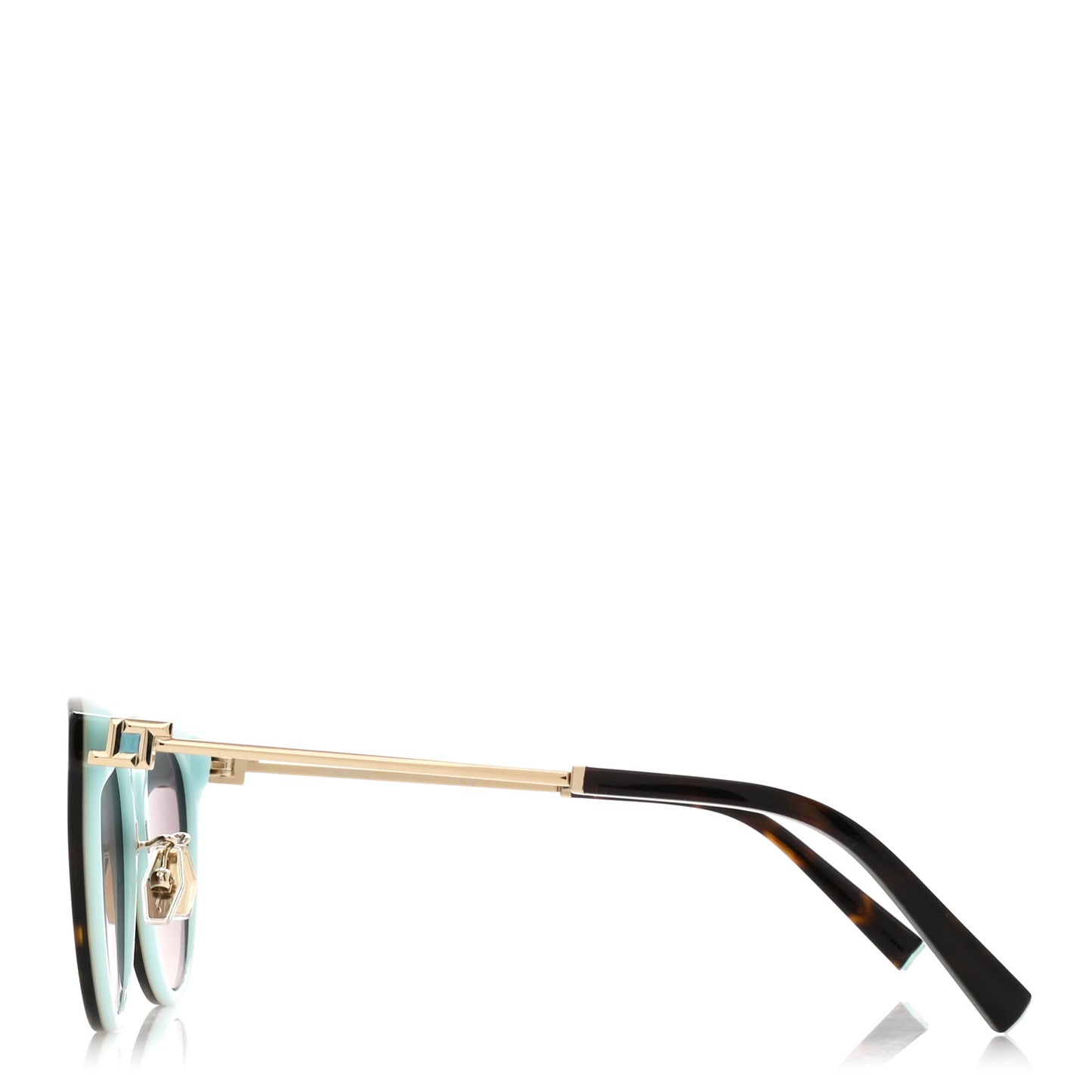 Acetate Metal Round 55mm Sunglasses TF4243D Havana Blue