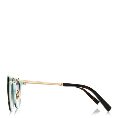Tiffany Acetate Metal Round 55mm Sunglasses TF4243D Havana Blue 3 of 8