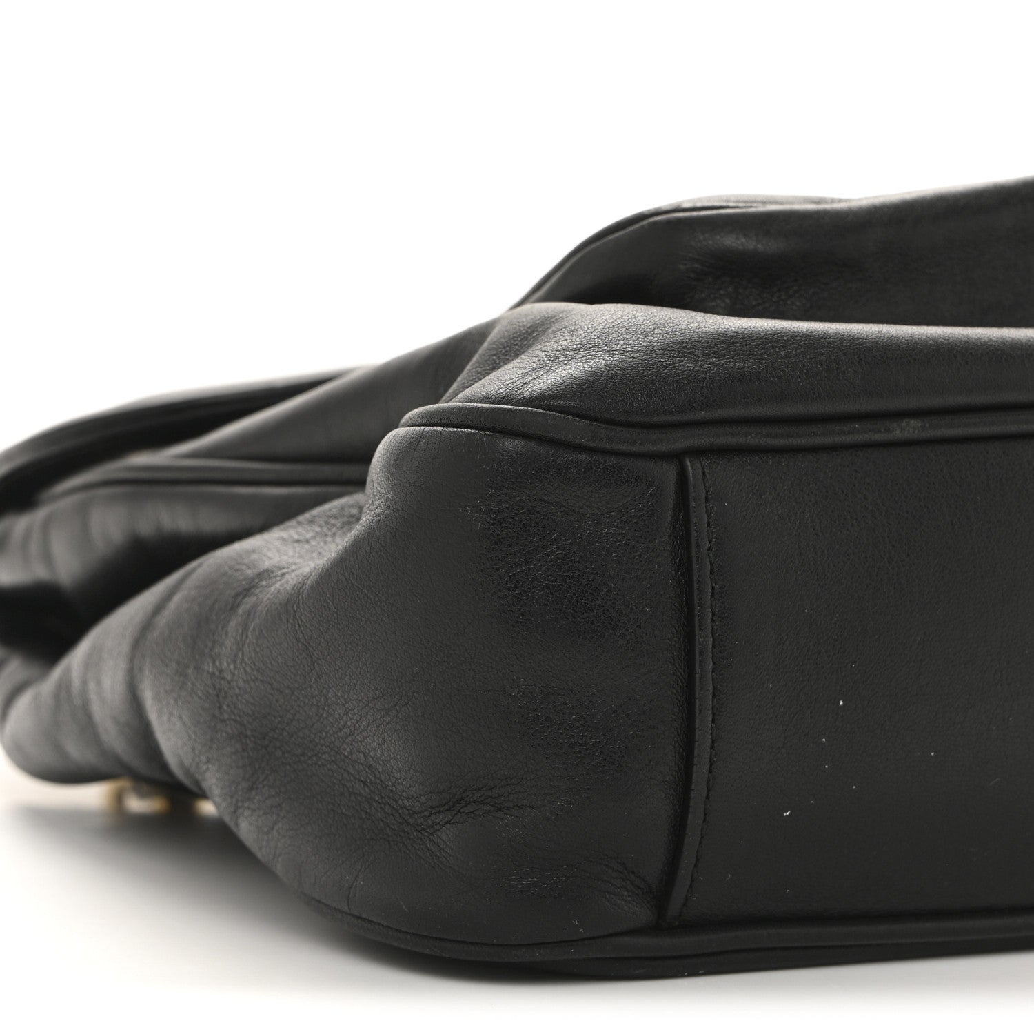 Salvatore Ferragamo Calfskin Gancio Lock Shoulder Bag Black 8 of 13