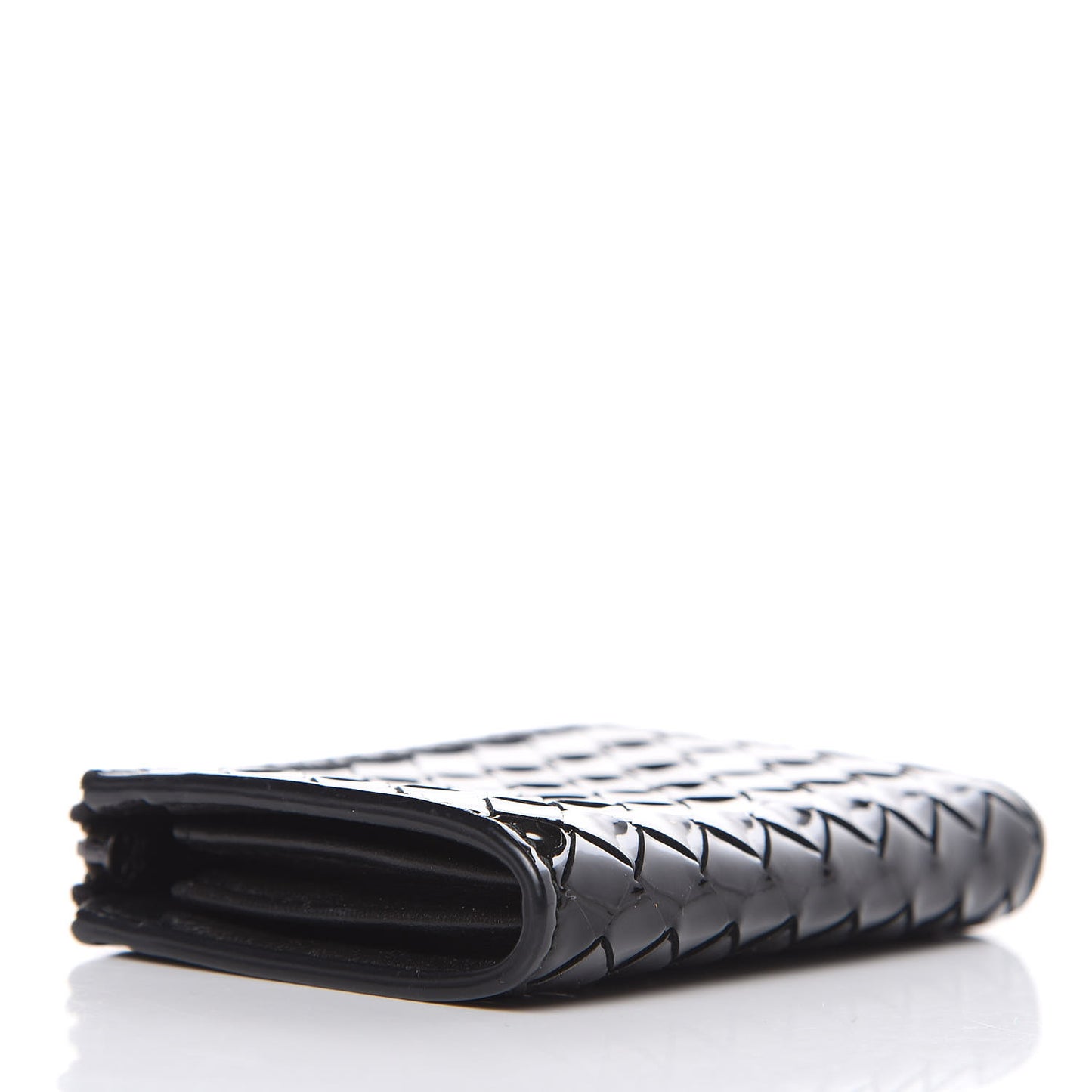 Patent Watersnake Intrecciato Coin Purse Black
