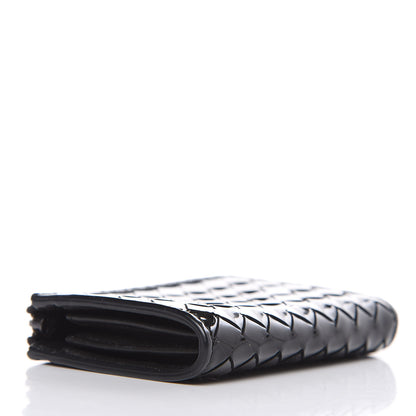 Bottega Veneta Patent Watersnake Intrecciato Coin Purse Black 4 of 9