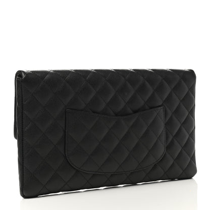 Chanel Caviar Quilted Flap Clutch Black 3 of 9