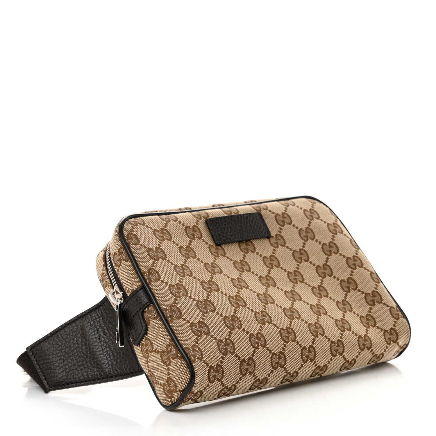 Gucci Monogram Dollar Calfskin Belt Bag Beige Ebony Testa di Moro Marrone Scuro 4 of 11